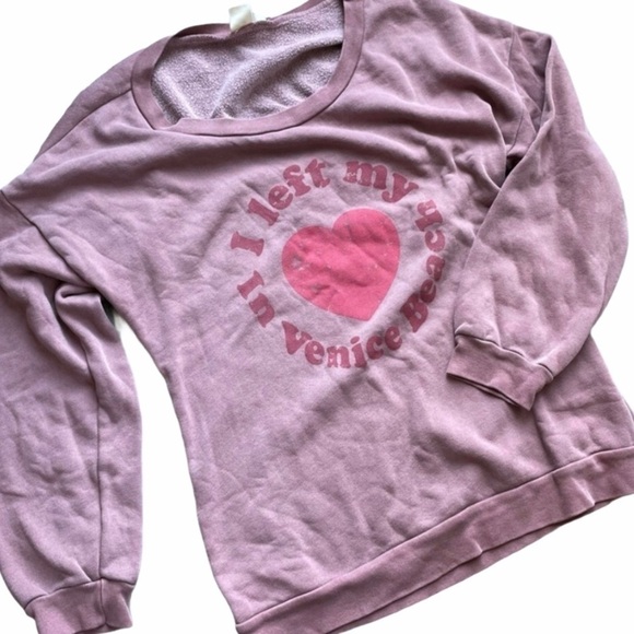 NWT avocado I Left My Heart In Venice Beach Crewneck Sweatshirt Small + Large - Picture 2 of 7